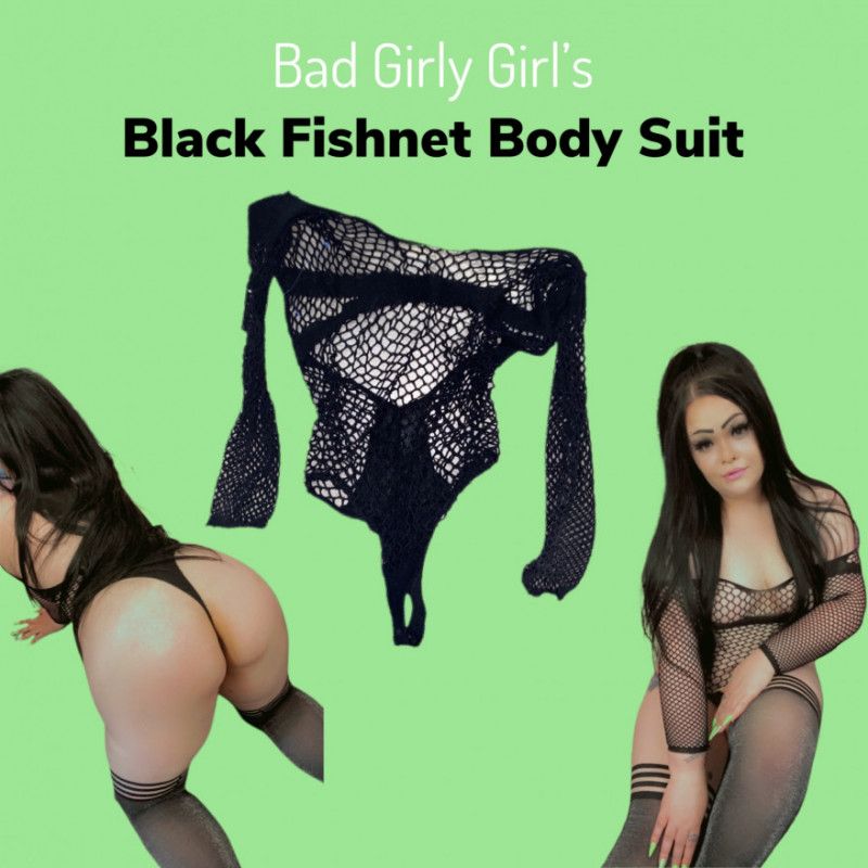 Black Fishnet Bodysuit