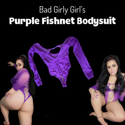 Purple Fishnet Bodysuit