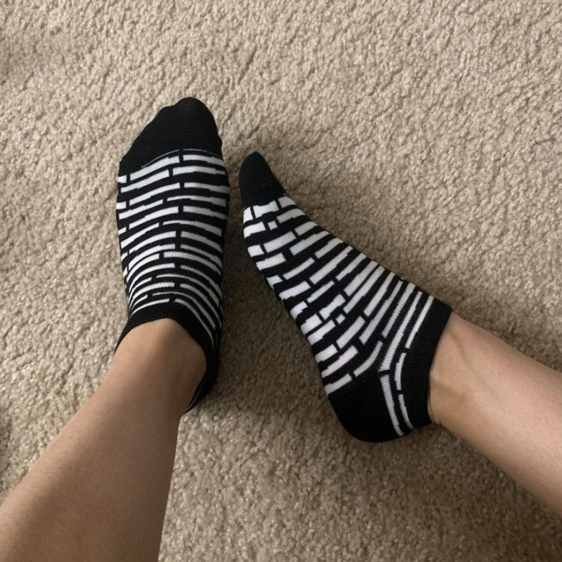 Black and White Ankle Socks