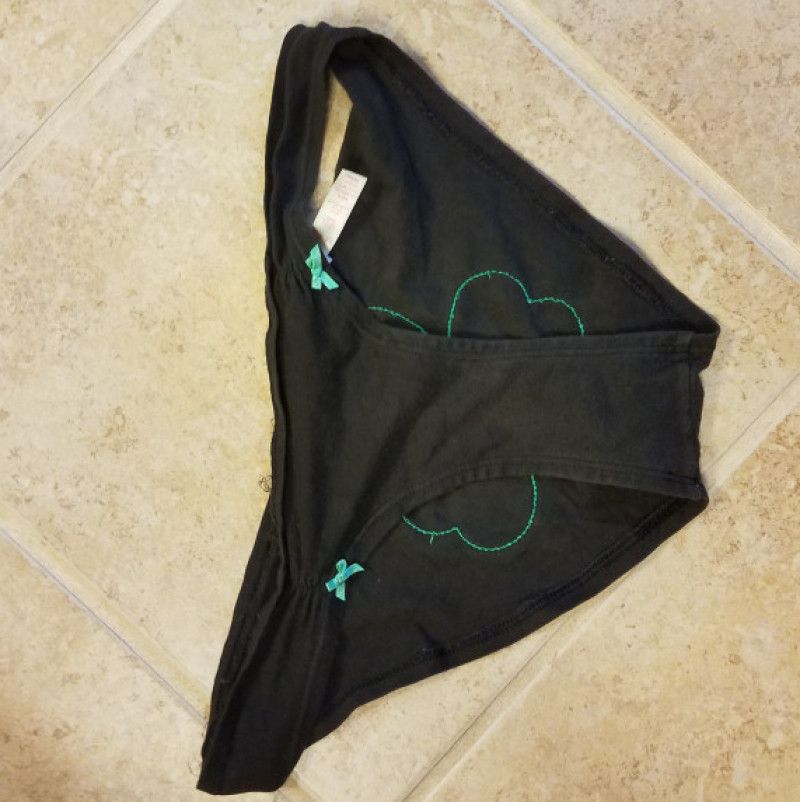 VS PINK Black St Patricks Day Panty