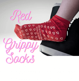 Red Grippy Socks Post Surgery