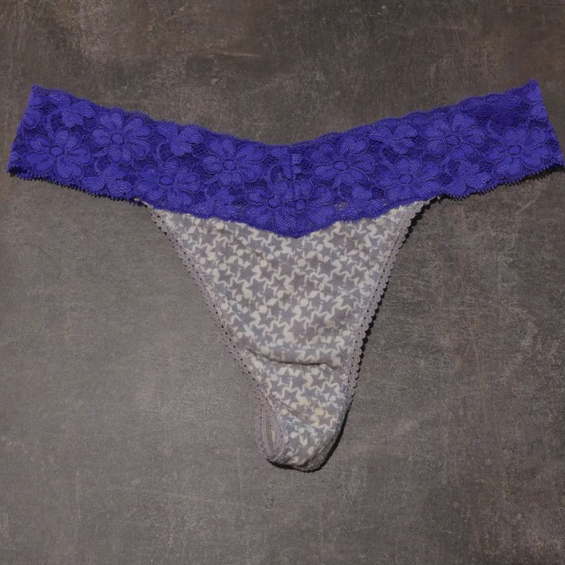 purple grey thong