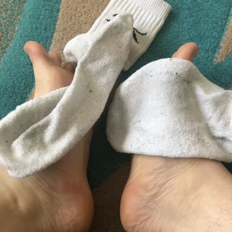 used worn socks