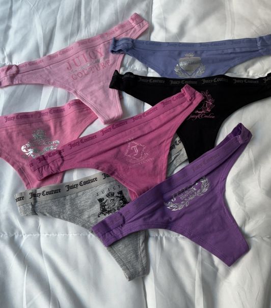 JUICY COUTURE BRANDED WORN COTTON MYSTERY THONG