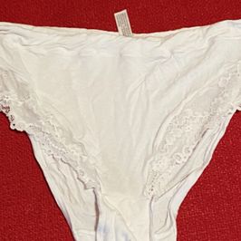 White Panties worn for 1 day