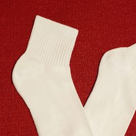 White Crew Socks worn 1 day