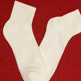 White Crew Socks worn 3 days