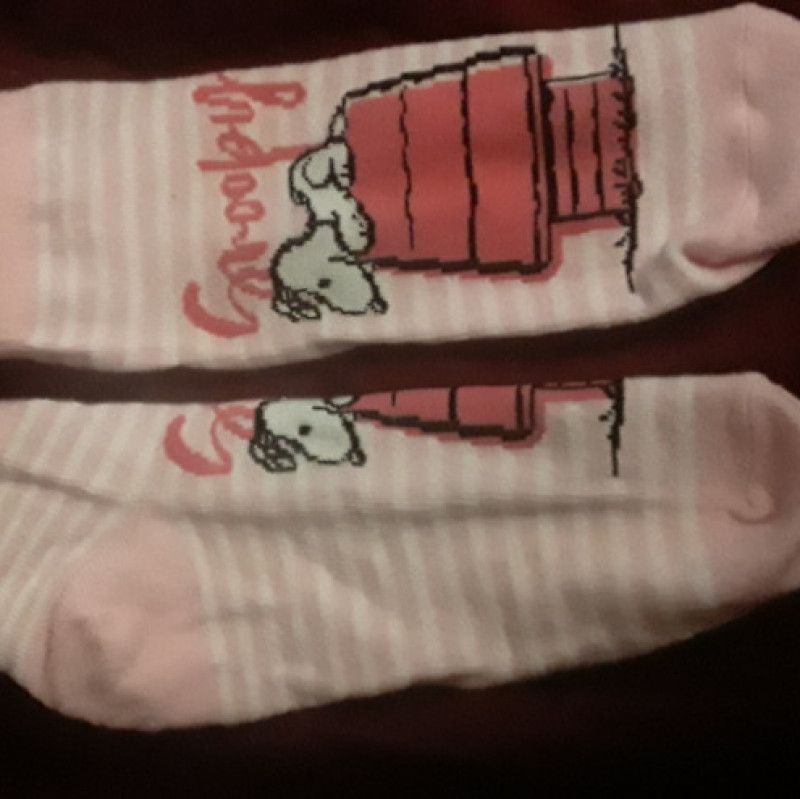 Pink Snoopy Socks