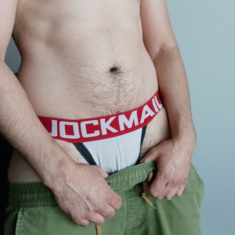 Dirty Jockstrap White Red Black