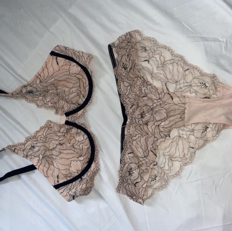 light pink floral set