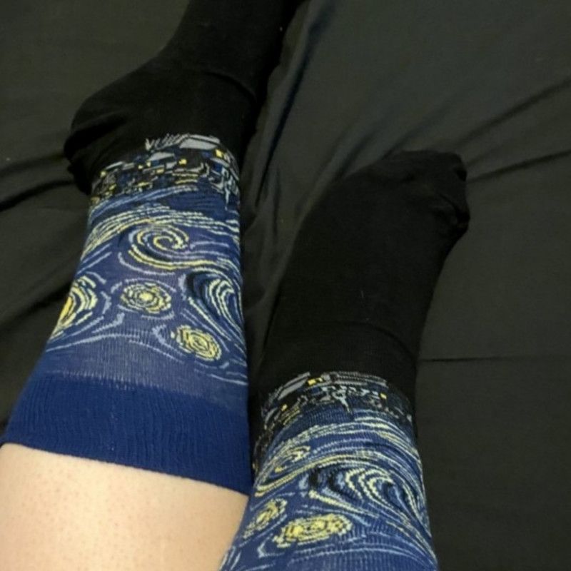 Starry Night Tube Socks