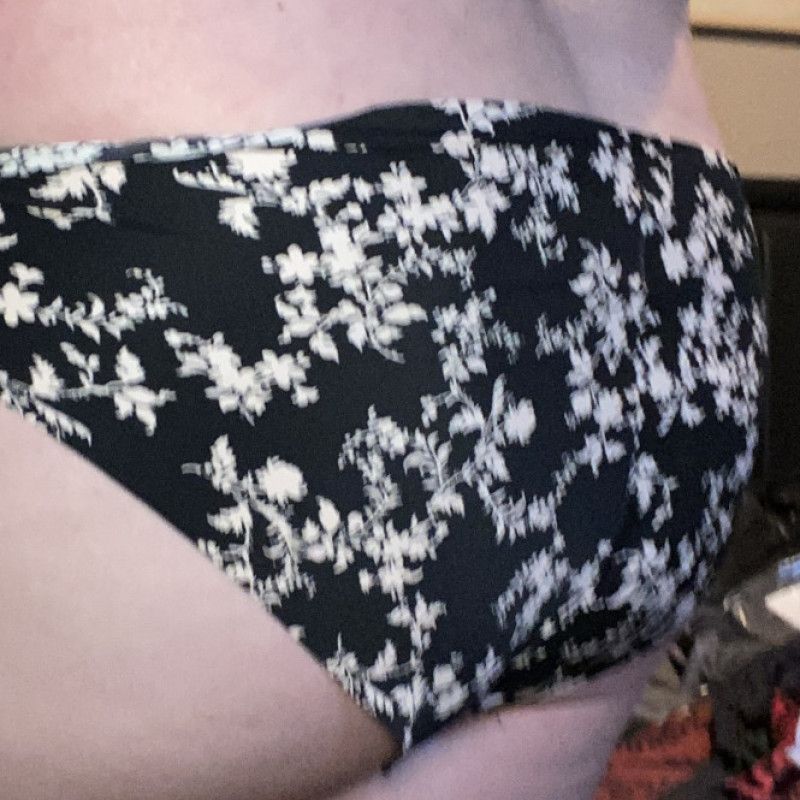 VS Black Floral Hiphugger Panties