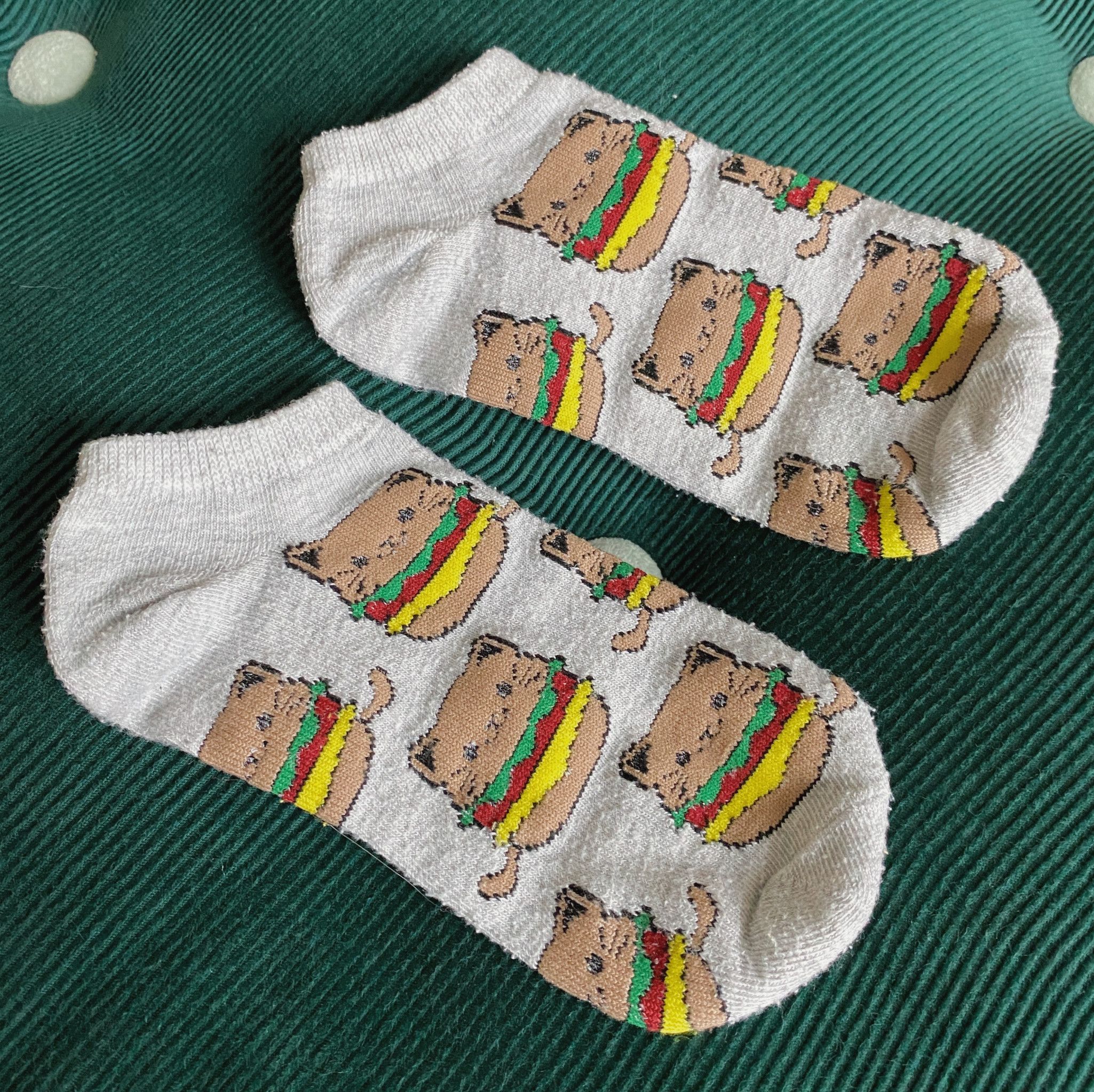 Worn Cat Burger Socks