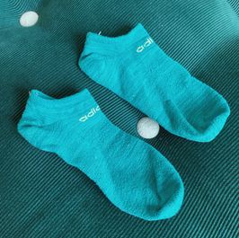 Worn Blue Ankle Socks