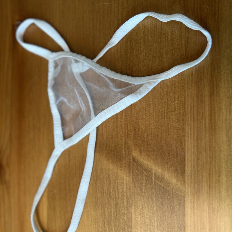 White Sheer Thong