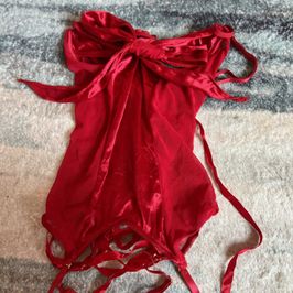 Red Bow Lingerie Garter