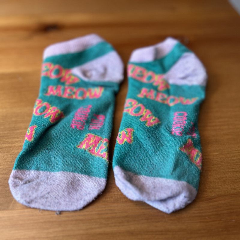 Pink And Green Socks