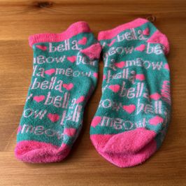 Hot Pink and Green Socks