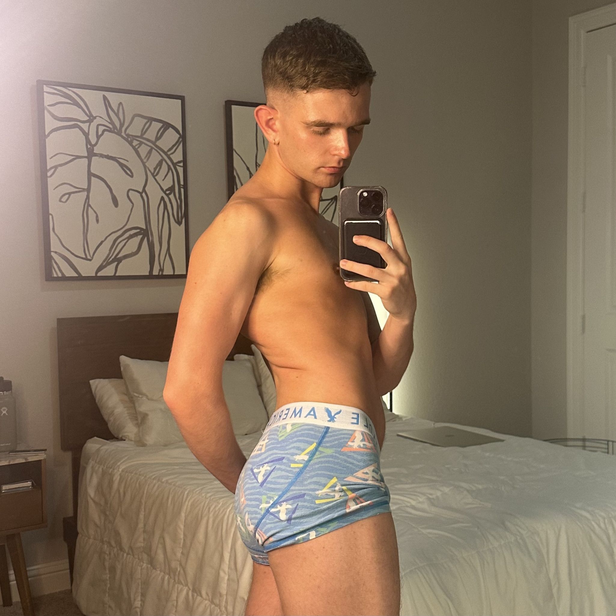 American Eagle Light Blue Boxer Briefs