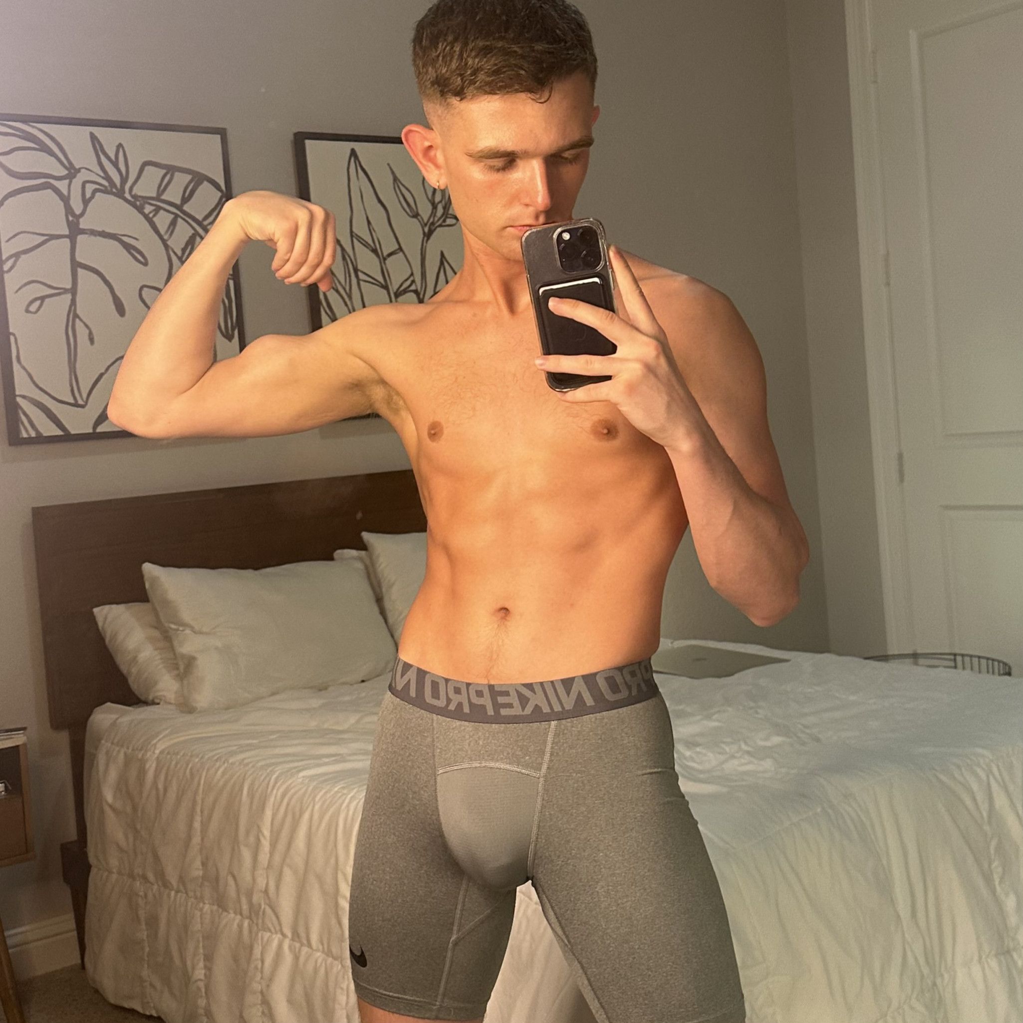 NikePro Gray Compression Shorts