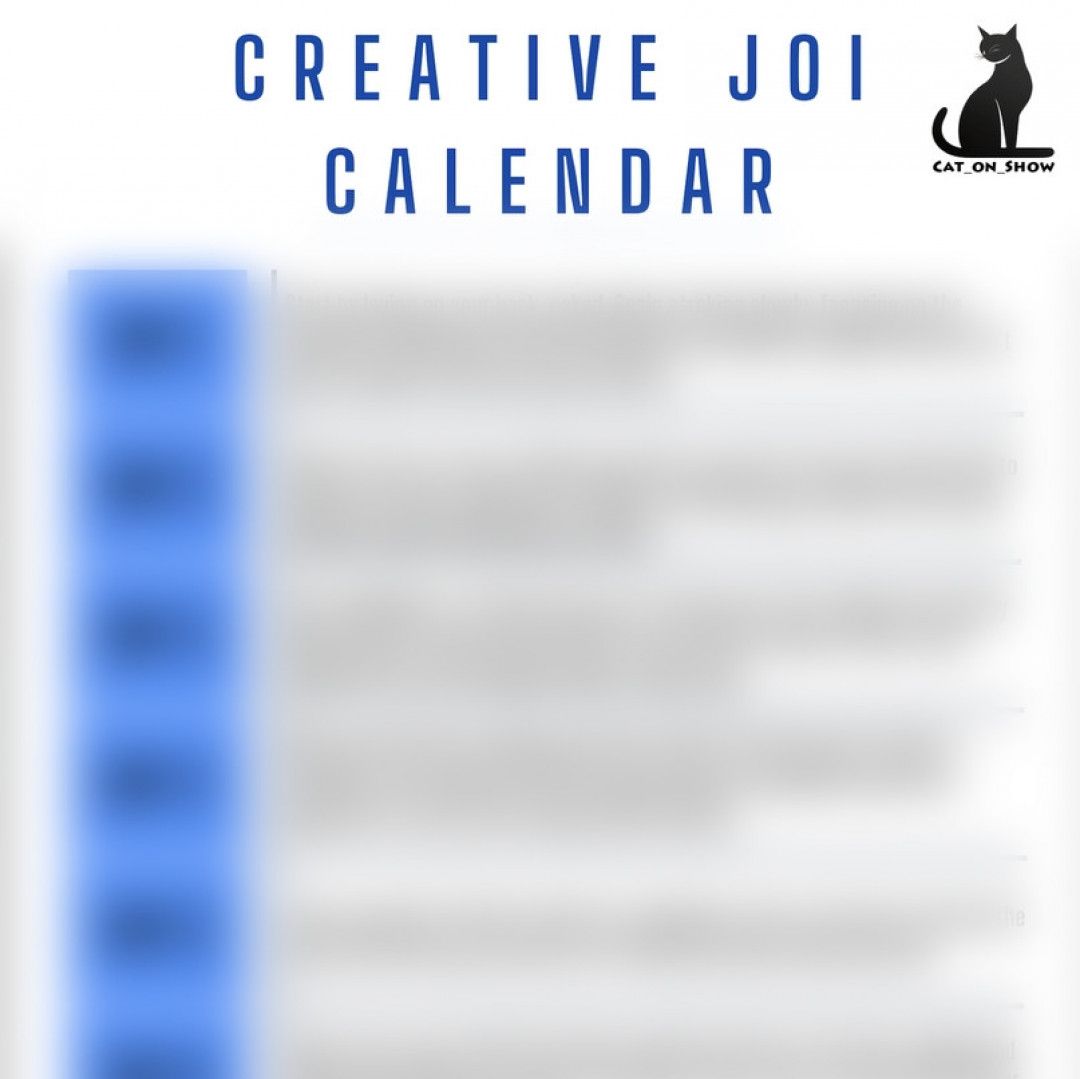 Creative JOI Calendar 31 days