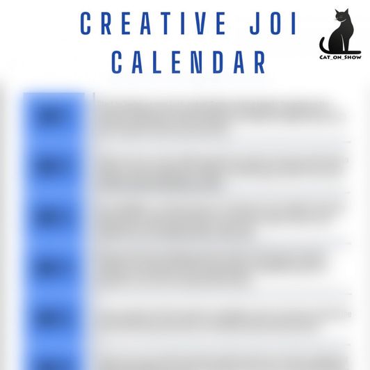 Creative JOI Calendar 31 days