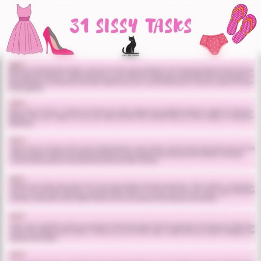 Sissy Tasks Calendar Beginner Friendly 31 days