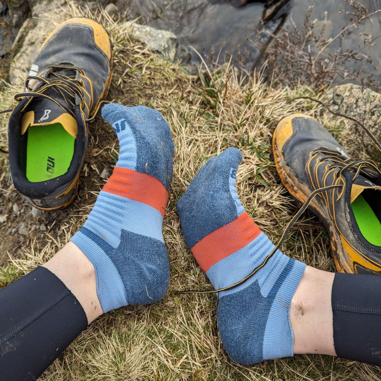 Sweaty running socks