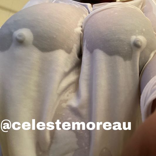 Pictures of my hard nipples in a white blouse