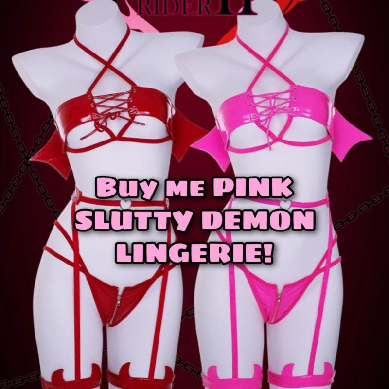 Buy me PINK SLUTTY DEMON LINGERIE!