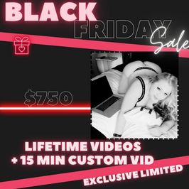 Lifetime Videos and Custom Black Friday Sale