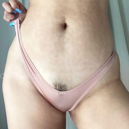 Worn Beige Small V cut thong