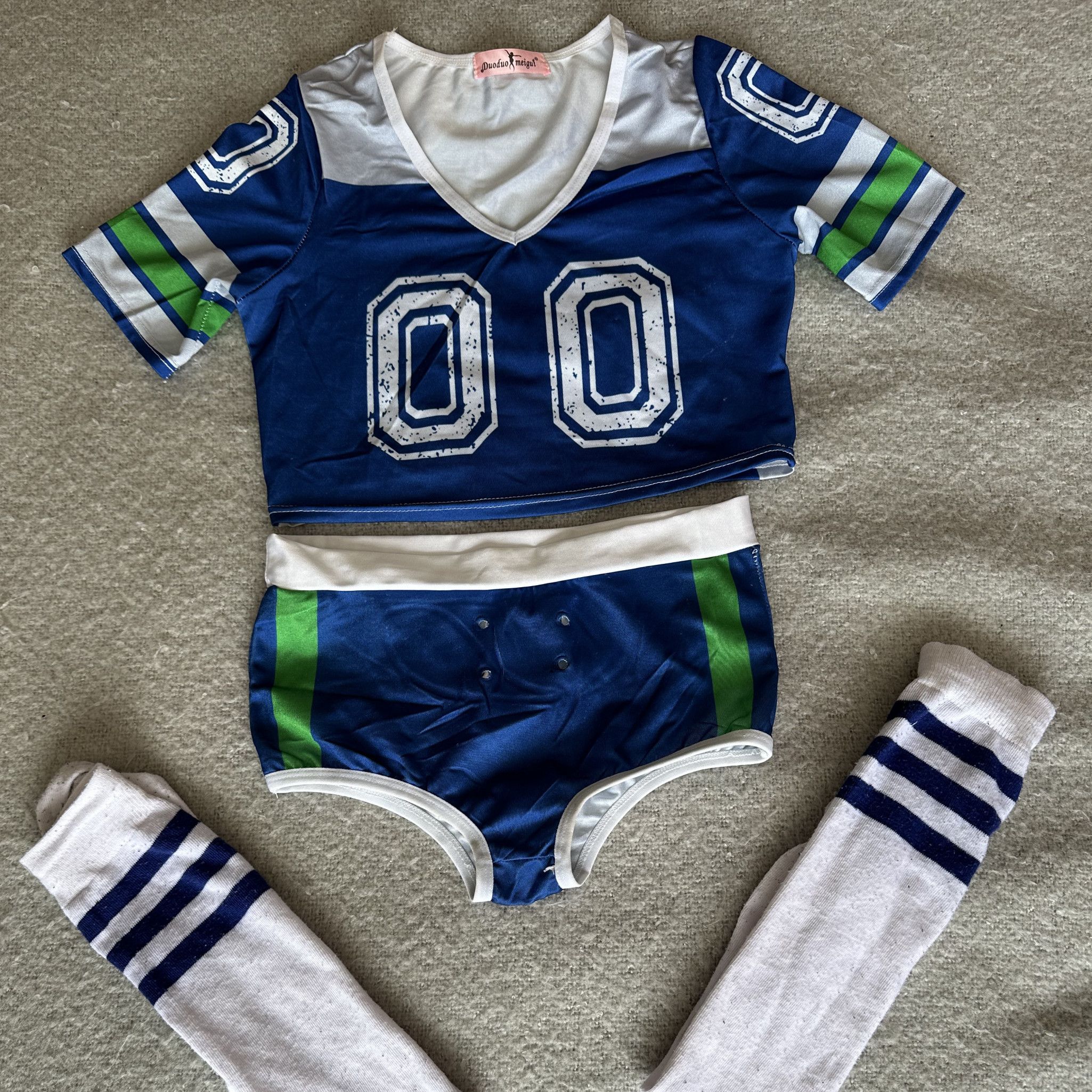 Dirty Blue Football Costume