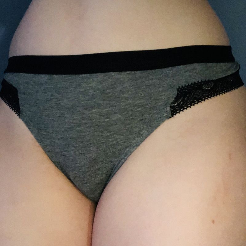 Black and Grey Thong