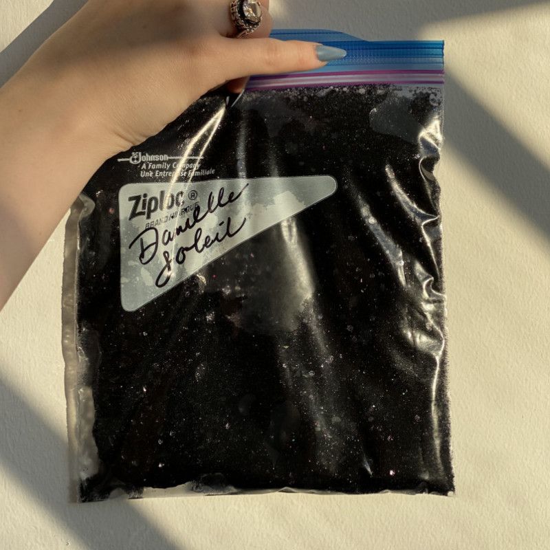 Black Glitter Foot Slime