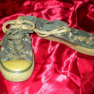 Worn Converse Style Sneakers