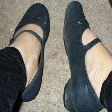 Super Well Worn Black Flats