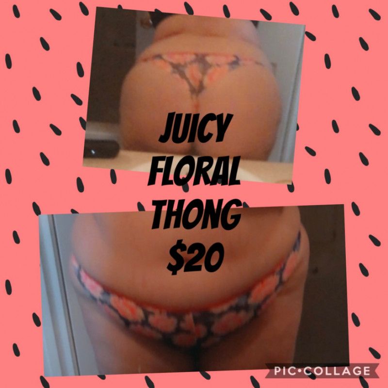 juicy floral thong