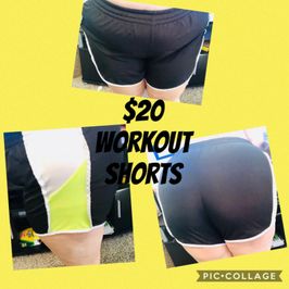 black and yellow workout shorts