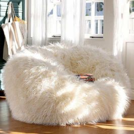 White furry puff