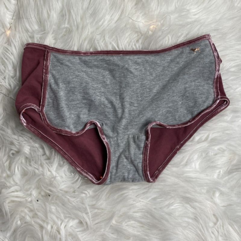 Gray and Dark Pink Boyshorts