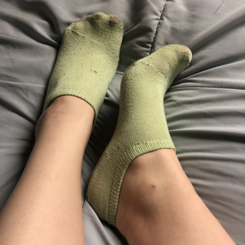 Lime No Show Socks