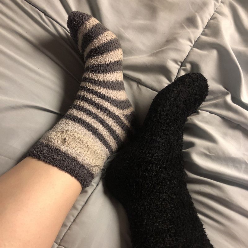 Mismatched Fuzzy Socks