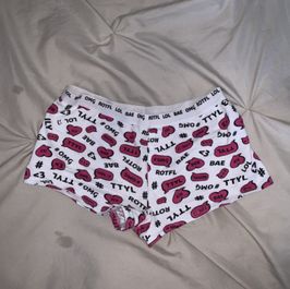 premium underwear: pink white boy shorts