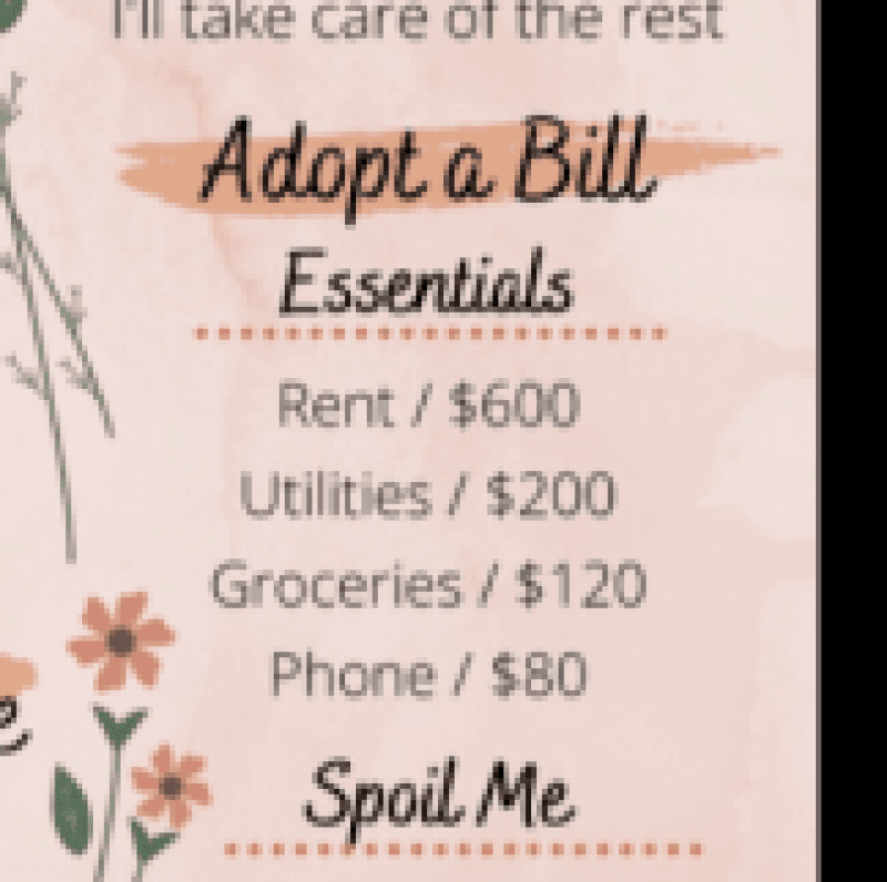 Adopt a Bill! Pay my rent