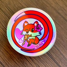 Holographic Fox Logo Sticker