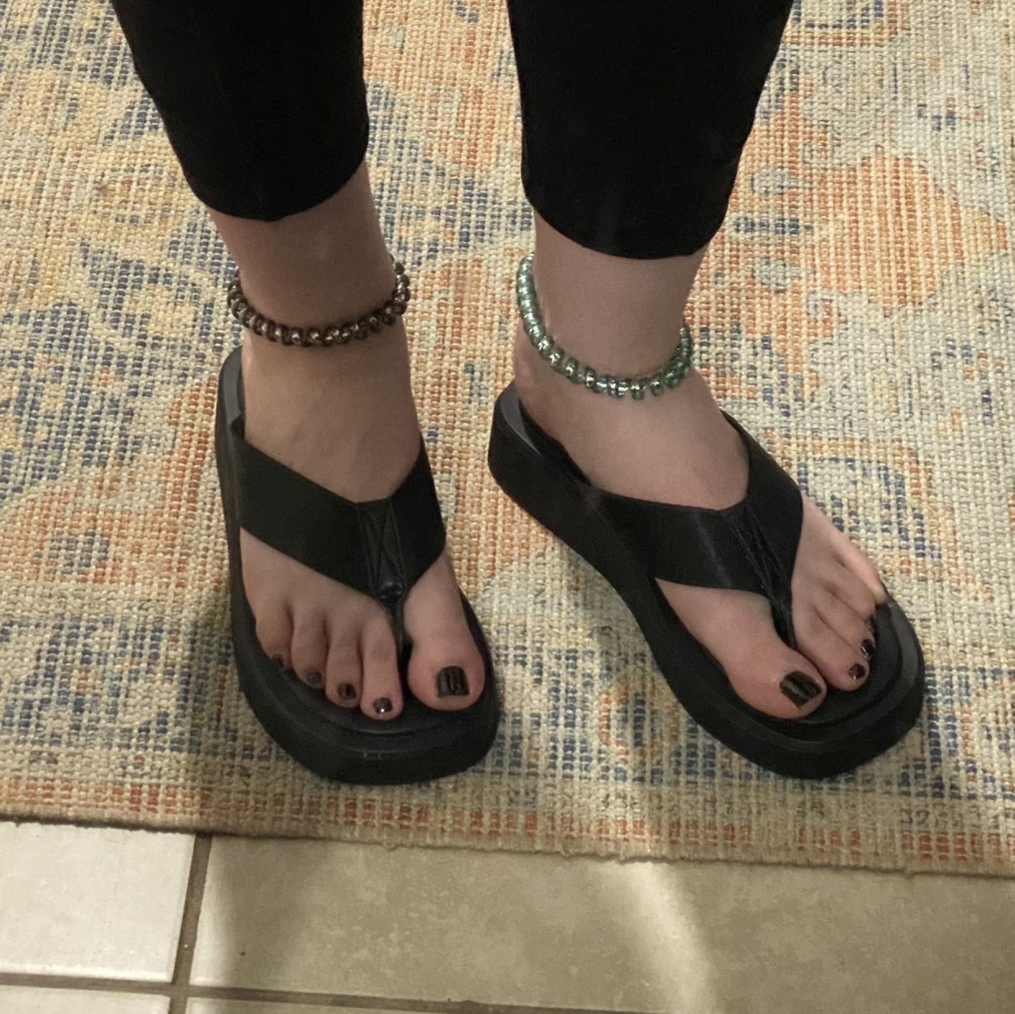 Black Flip Flops