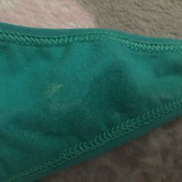 Green cumming panties