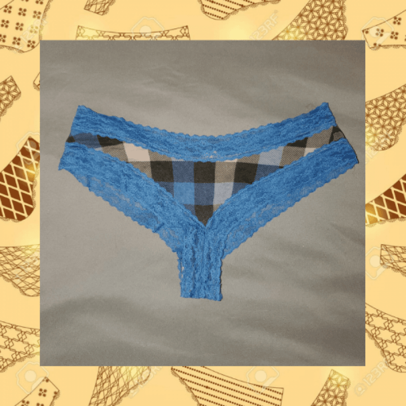 Black And Blue Plaid Panties