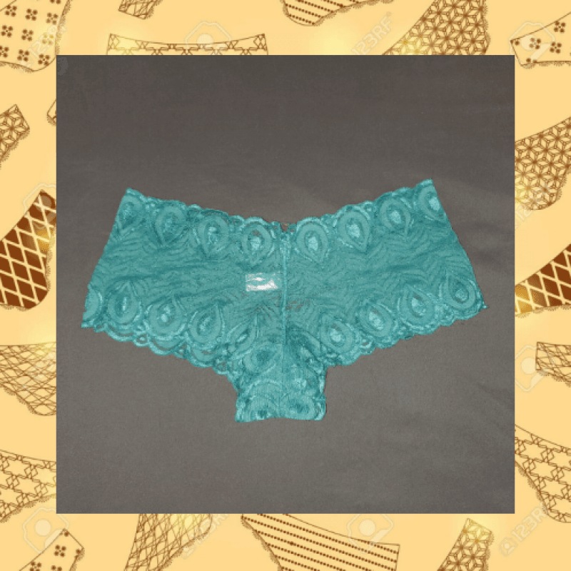 Teal Lace Extremely Worn Panties